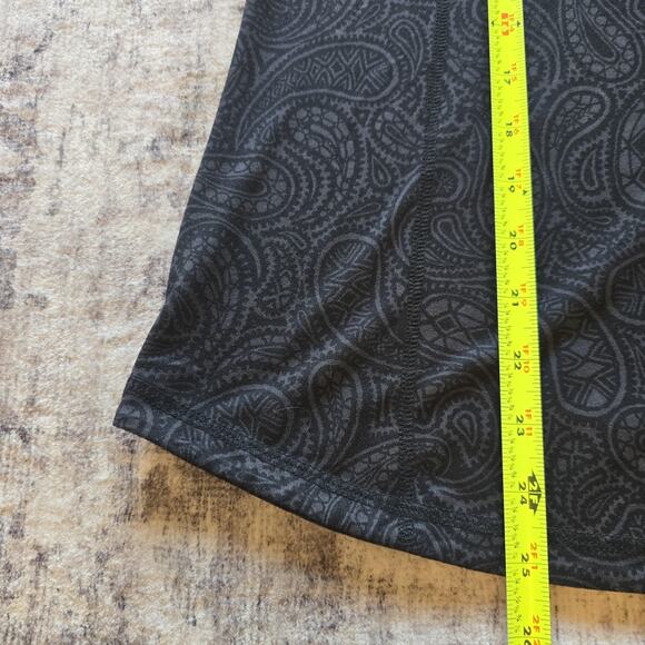 Old Navy Pullover Womens Medium Black Boho Paisley Print Half Zip Track Running - Picture 6 of 13